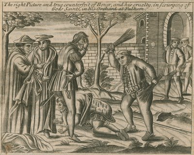 De juiste afbeelding en echte vervalsing van Boner (gravure) door English School