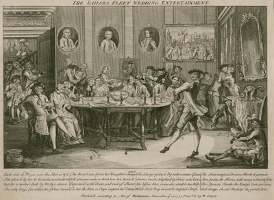 Het vlootbruiloftsvermaak van de zeelieden door English School