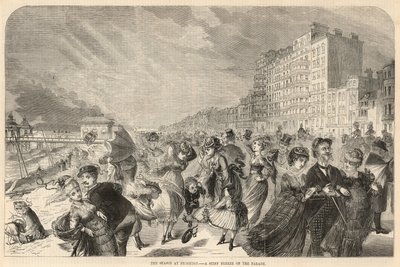 Het seizoen in Brighton; Een stevige bries op de Parade door English School