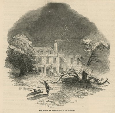 De storm in Kentish Town op dinsdag door English School