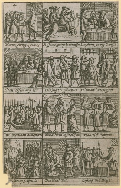 Het verhaal van Edward Coleman, berecht voor verraad op 27 november 1678 door English School