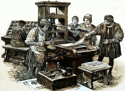 De derde drukpers in Engeland werd in 1480 in St. Albans opgericht door English School