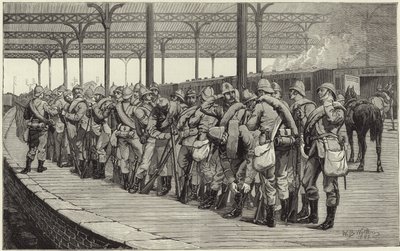 De vrijwilligersparade: vertrek van het kunstenaarskorps vanaf Victoria treinstation door English School