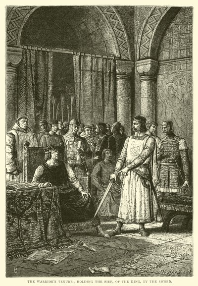 Het krijgersambt; het houden van het leengoed, van de koning, met het zwaard door English School