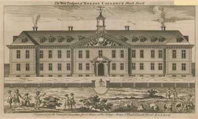 Het westelijke uitzicht van Morden College door English School