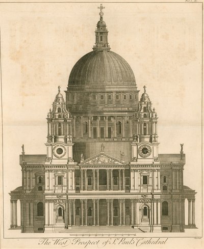 Het westelijke aanzicht van de St. Paul