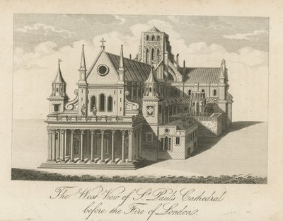 Het westelijke uitzicht op de kathedraal van St. Pauls door English School