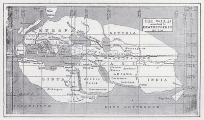 De wereld volgens Eratosthenes, 220 v.Chr. door English School