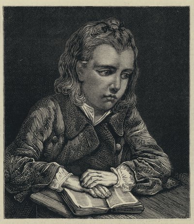 De jonge student (gravure) door English School