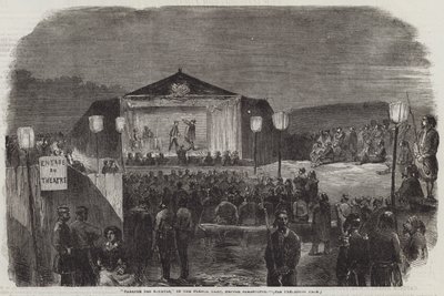 "Theatre des Zouaves," in het Franse Kamp, voor Sebastopol door English School