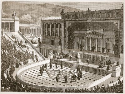 Theater van Dionysus in Athene door English School