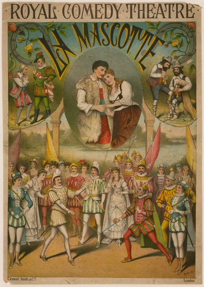 Theaterposter, La Mascotte in het Royal Comedy Theatre, Londen door English School