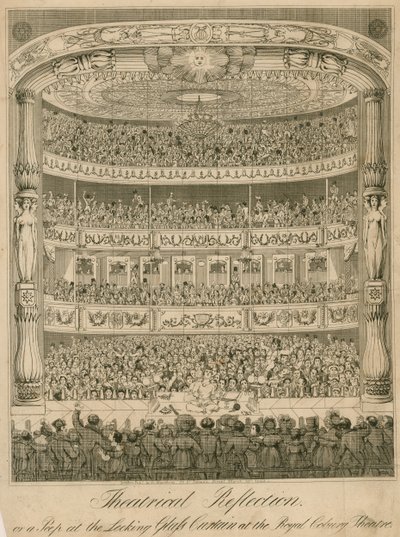 Theatrale reflectie of een blik op het spiegelgordijn in het Royal Coburg Theater door English School