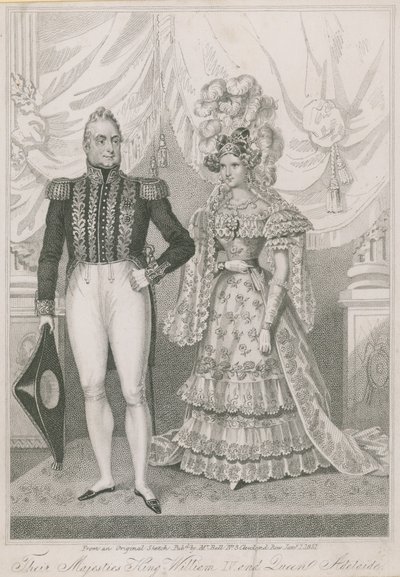 Hunne Majesteiten Koning William IV en Koningin Adelaide door English School