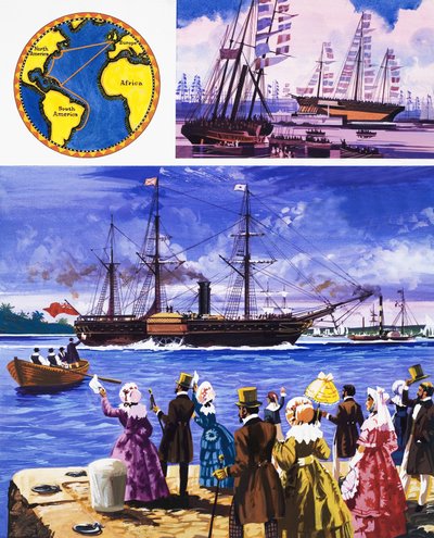 Zij zeilden de zeven zeeën: Grote stoomschepen, wit en goud (The Royal Mail Line) door English School
