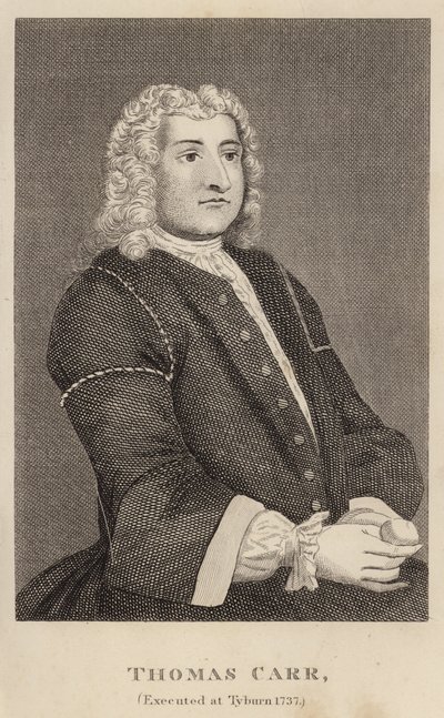 Thomas Carr, geëxecuteerd in Tyburn 1737 door English School