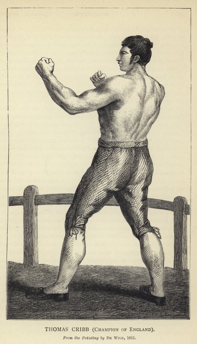 Thomas Cribb, Kampioen van Engeland, naar het schilderij van De Wild, 1811 door English School