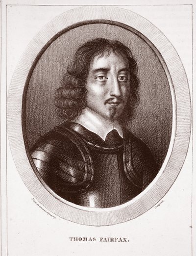 Thomas Fairfax, toegeschreven aan Delaporte, gegraveerd door de Ducarme door English School