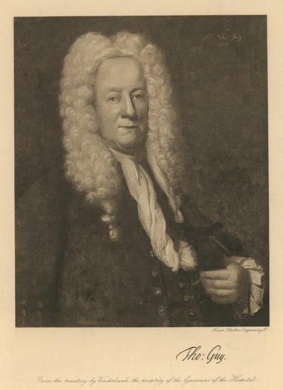 Thomas Guy, naar het schilderij van John Vanderbank door English School