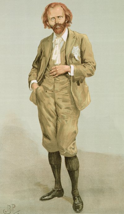 Thomas Hall Caine illustratie uit Men of the Day, gepubliceerd in Punch Magazine, juli 1896 door English School