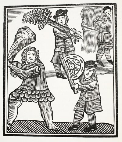 Thomas Hickathrift, illustratie uit Chap-books van de Achttiende Eeuw door John Ashton, uitgegeven 1882 door English School
