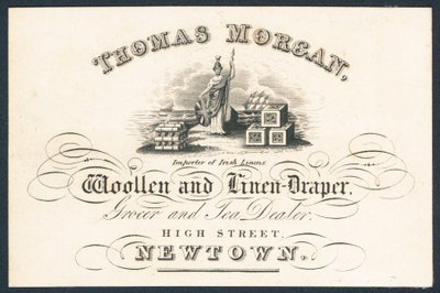 Thomas Morgan, wollen- en linnenhandelaar, kruidenier en theehandelaar door English School