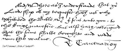 Thos Cranmer, aartsbisschop van Canterby door English School