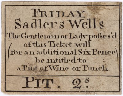 Ticket voor vrijdag Sadlers Wells door English School