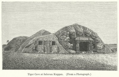 Tijgergrot bij Saluvan Kuppan (gravure) door English School