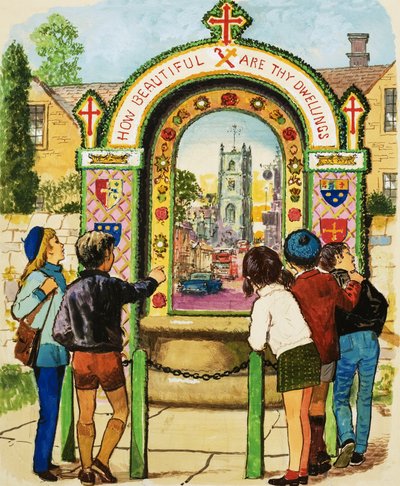 Tissington Well door English School