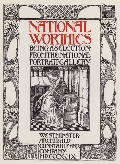 Titelpagina illustratie voor National Worthies uit de National Portrait Gallery door English School