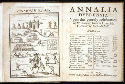 Titelpagina voor Annalia Dubrensia: Upon the Yeerely celebration of Mr. Robert Dovers Olimpick Games upon Cotswold Hills, 1636 door English School