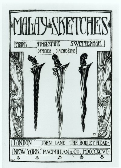 Titelpagina van Maleise Schetsen door Frank Athelstane Swettenham, gepubliceerd 1896 door English School