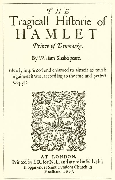 Titelpagina van Shakespeares Hamlet door English School