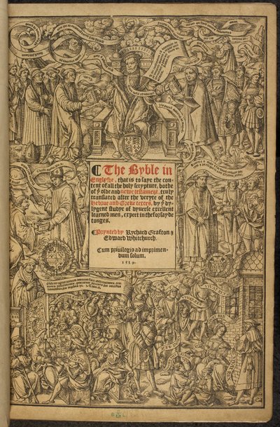 Titelpagina van de Grote Bijbel, soms bekend als 