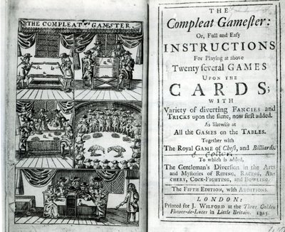 Titelpagina van de vijfde editie van The Compleat Gamester, toegeschreven aan Charles Cotton (1630-87), uitgegeven 1725 door English School