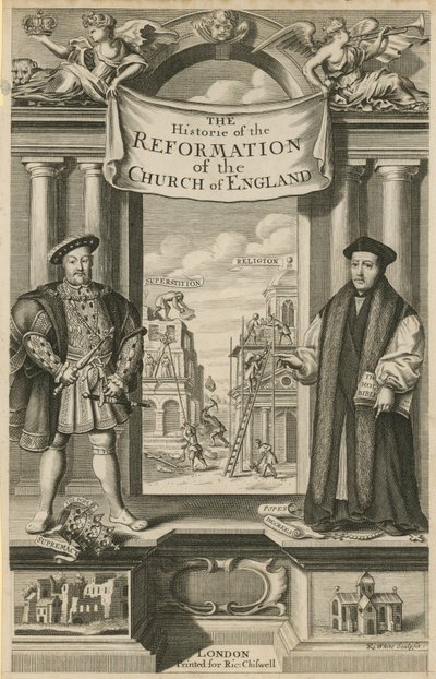 Titelpagina van De Geschiedenis van de Hervorming van de Kerk van Engeland door English School