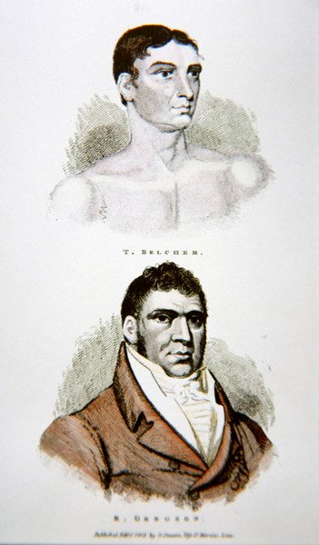 Tom Belcher en Gregson, uit een prent gepubliceerd in 1813 door English School