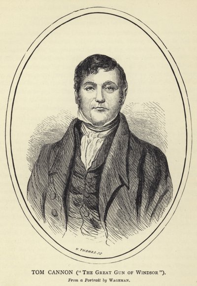 Tom Cannon, de Grote Kanon van Windsor, van een portret door Wageman door English School