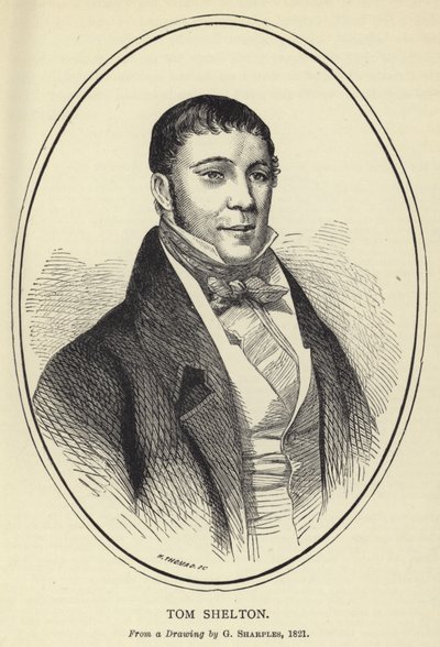Tom Shelton, naar een tekening van G Sharples, 1821 door English School