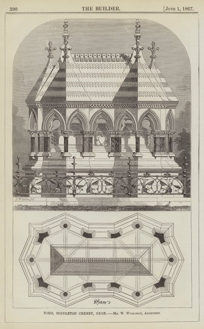 Graf, Middleton Cheney, Oxon, Mr W Wilkinson, Architect (gravure) door English School