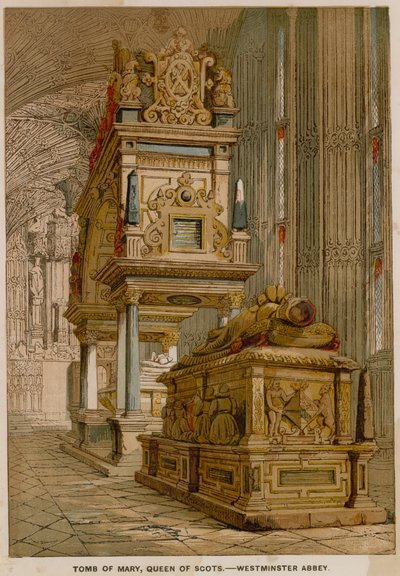 Graf van Mary Queen of Scots in Westminster Abbey door English School