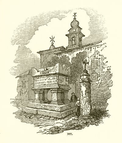 Graf van Petrarca in Arqua door English School