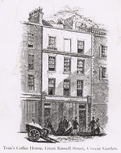 Toms Coffee House, Great Russell Street, Covent Garden door English School