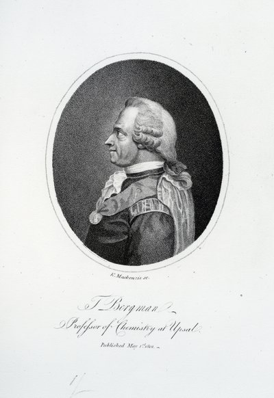 Torbern Olof Bergman, gegraveerd door K. Mackenzie, 1801 door English School