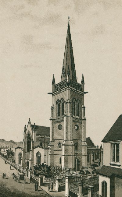 Tower Church, Ipswich (litho) door English School