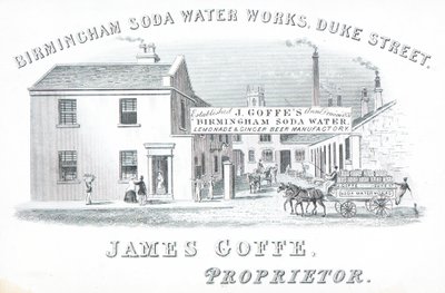 Handelskaart, Birmingham Soda Water Works door English School