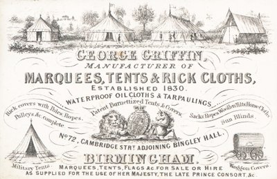 Handelskaart, George Griffin door English School