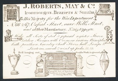 Handelskaart, J Roberts, May & Co door English School