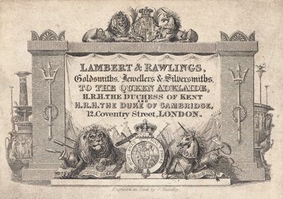 Handelskaart, Lambert & Rawlings door English School